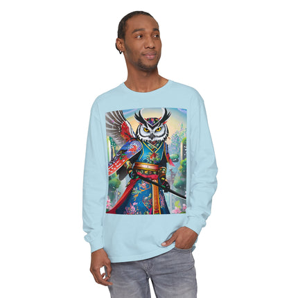 Cyberpunk Samurai Owl Long Sleeve T-Shirt