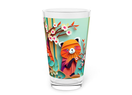 A Playful Red Panda Glass, 16oz