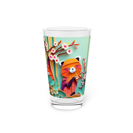A Playful Red Panda Glass, 16oz