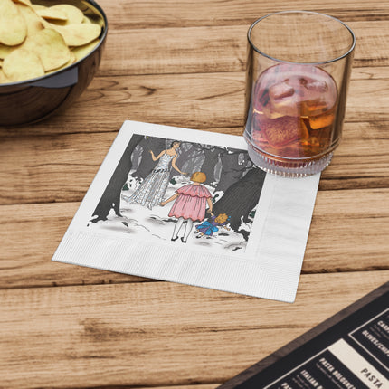 Fairy Tale Elegance White Coined Napkins