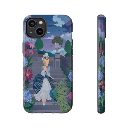 🦚🌸 The Peacock Garden Terrace Phone Case – Art Deco Floral Elegance