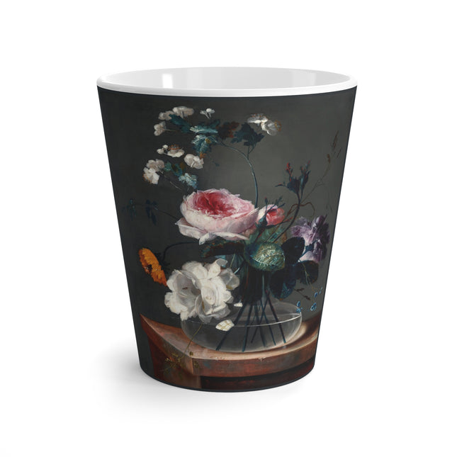 Floral Still Life by Johann Baptist Drechsler Latte Mug
