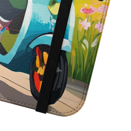 🦓🛴 Stripes on Wheels Flip Case – Sunny Adventures & Storybook Fun