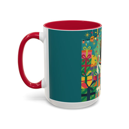🎄✨ The Lady Of The Christmas Ornament Colorful Mug – Art Deco Holiday Fantasy