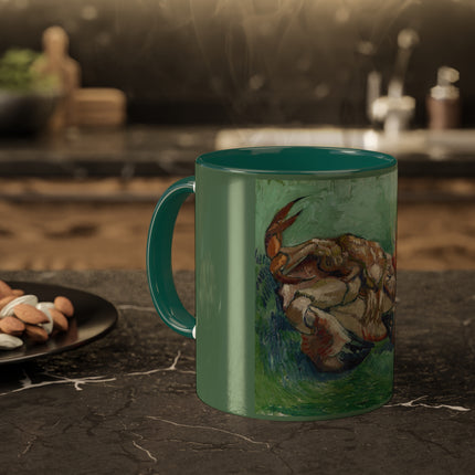 Crab on its Back by Vincent Van Gogh Colorful Mugs, 11oz