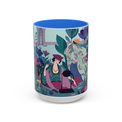 The Ladies Of The Secret Masquerade Colorful Mugs – Art Deco Floral Mystery