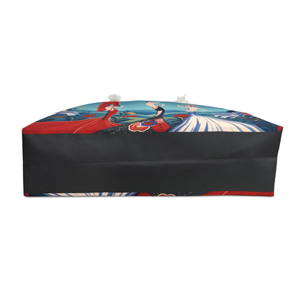 🌹💙 The Grand Floral Fashion Parade Weekender Bag – Art Deco Fashion Elegance