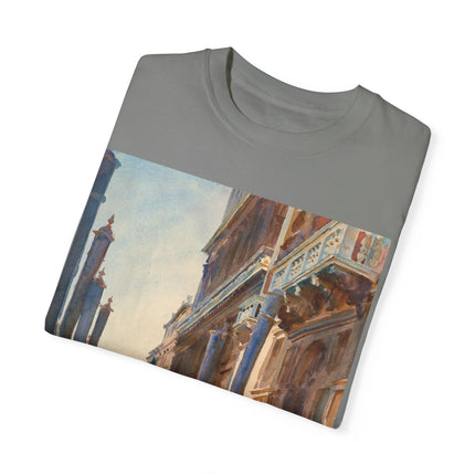 Gondola Moorings on the Grand Canal by John Singer Sargent  Unisex Garment-Dyed T-shirt