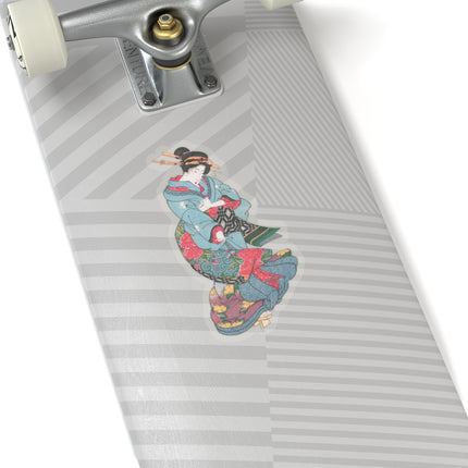 Beauties in a Spring Storm by Keisai Eisen Kiss-Cut Stickers (4 Sizes)