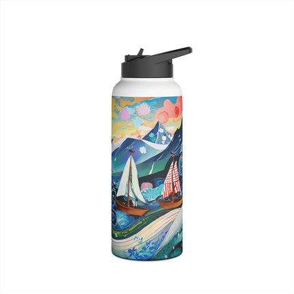 Nautical Patterns Stainless Steel Water Bottle
