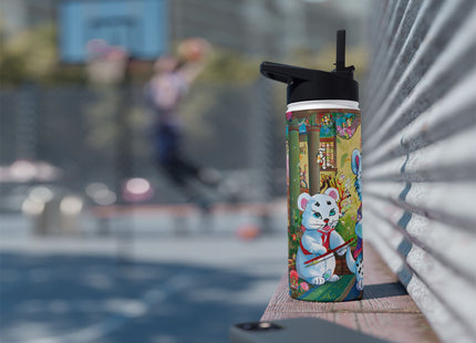 Melodies of the Snow Lion Cub Stainless Steel Water Bottle