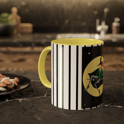 A Witch’s Moonlit Flight Colorful Mugs, 11oz
