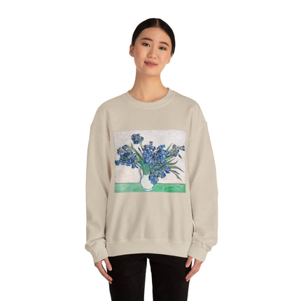 Irises by Vincent Van Gogh Heavy Blend™ Crewneck Sweatshirt