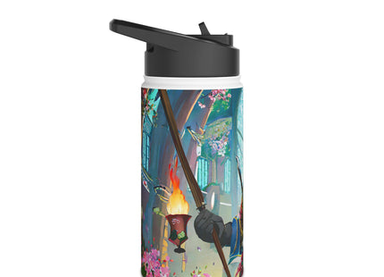 Cyberpunk Leopard Stainless Steel Water Bottle
