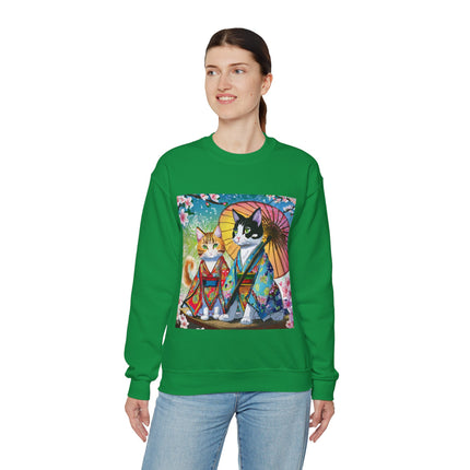 Kimono Kitties Unisex Heavy Blend™ Crewneck Sweatshirt