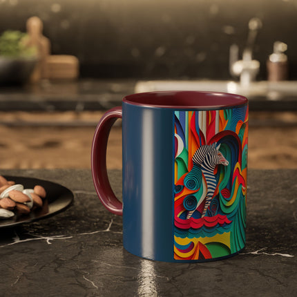 Surfing Zebra Colorful Mugs (11oz, 15oz)