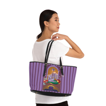 February & Amethyst (from the Gem Series) by Sofia Chiostri PU Leather Shoulder Bag