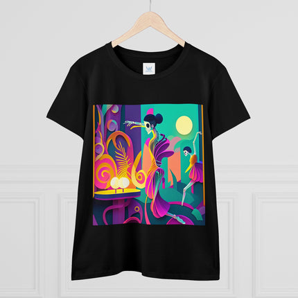 Dance of the Skeleton Ballerinas Women's Midweight Cotton Tee