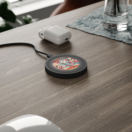 Geisha Kitten's Enchanted Carousel Ride Quake Wireless Charging Pad