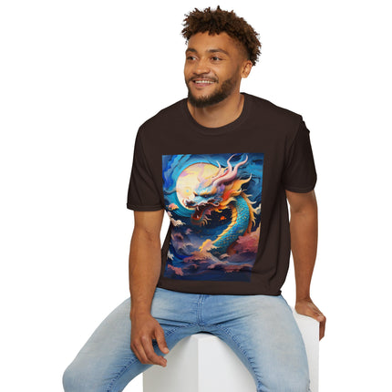 🐉⚡ Dragon of the Tempest Softstyle T-Shirt – Mythic Power & Elemental Majesty