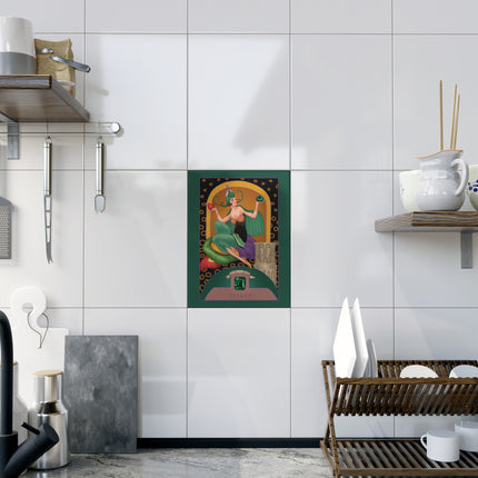 May & Emerald Ceramic Tile — Gem Series by Sofia Chiostri