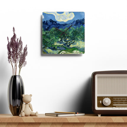 Olive Trees by Vincent Van Gogh Acrylic Wall Clock, Round and Square