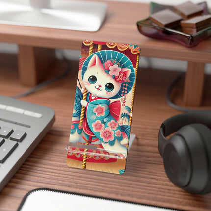 Geisha Kitten's Enchanted Carousel Ride Mobile Display Stand for Smartphones