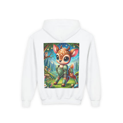 Fawn Defender Youth Hooded Sweatshirt – Gentle Courage & Forest Magic