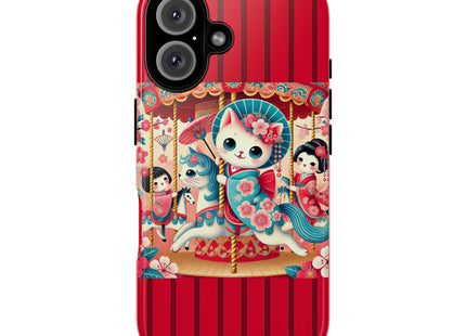 Geisha Kitten's Enchanted Carousel Phone Cases