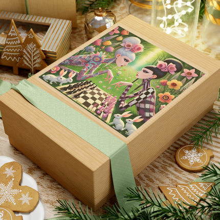 ♟️🌸 Spring Gambit: A Fairy’s Move Kiss-Cut Sticker – Whimsical Chess & Spring Magic