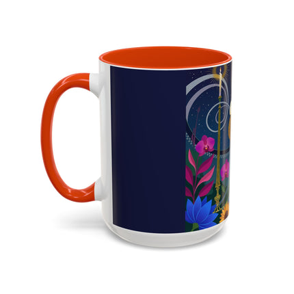 The Lady Of The Starlit Candles Colorful Mugs – Art Deco Theatrical Romance