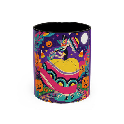 🌙🎃 The Lady Of Moonbeam Hollow Colorful Mug – Whimsical Halloween Charm