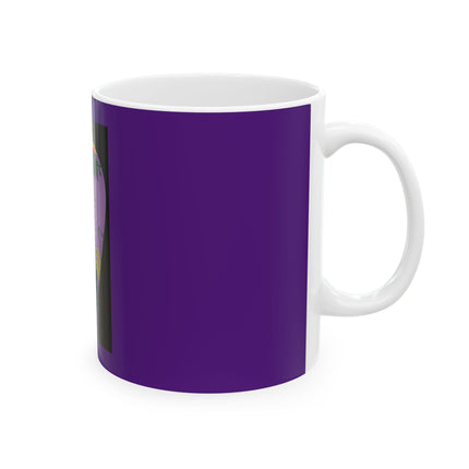 Purple Glazed Porcelain Vase Ceramic Mug 11oz