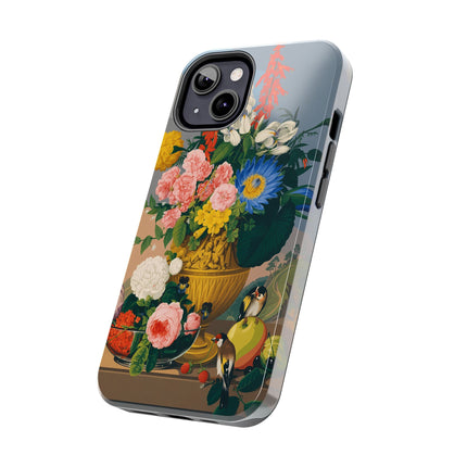 🌺🐦 The Garden Of Golden Birds Phone Case – Art Deco Floral Elegance