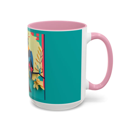 Curious Crow Colorful Mugs (11oz, 15oz)