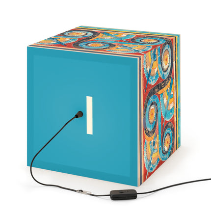 Reproduction of S-Spiral Frieze by Emile Gilliéron Light Cube Lamp