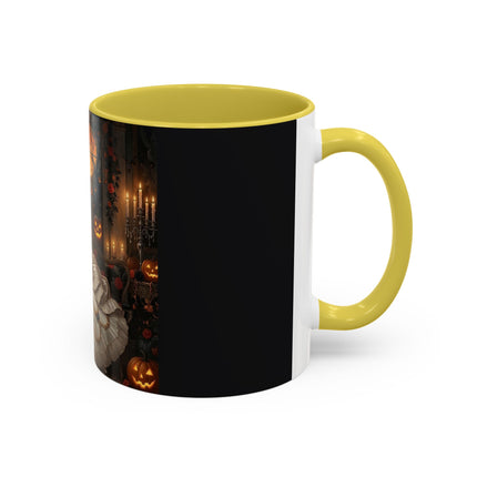 🌙🎃 The Moonlit Pumpkin Parlor Colorful Mug – Elegant Halloween Charm