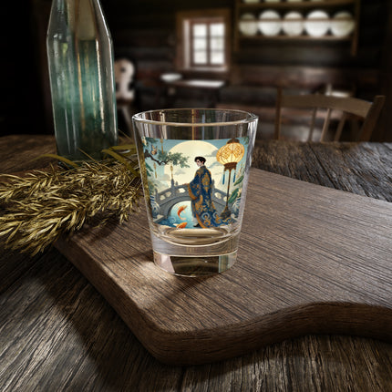 Moonlit Bridge Gentleman Shot Glass – Imperial Serenity & Moonlit Harmony