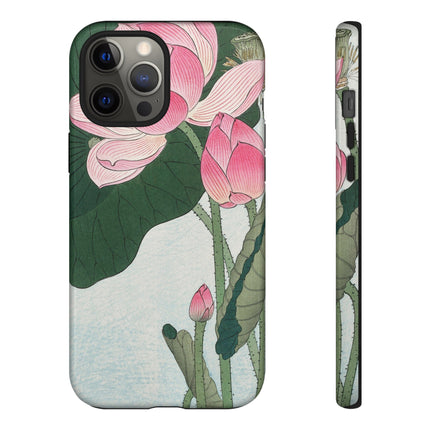 Blooming Lotus Flowers by Ohara Koson Phone Cases