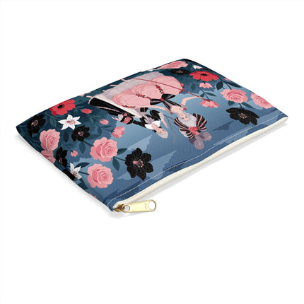 🌹🎭 The Rose Masquerade Promenade Accessory Pouch – Art Deco Floral Elegance