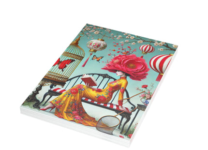 Reading In A Painted Garden Postcard Bundles (envelopes included) - Bundles of 10, 30, 50 Pieces