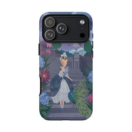 🦚🌸 The Peacock Garden Terrace Phone Case – Art Deco Floral Elegance