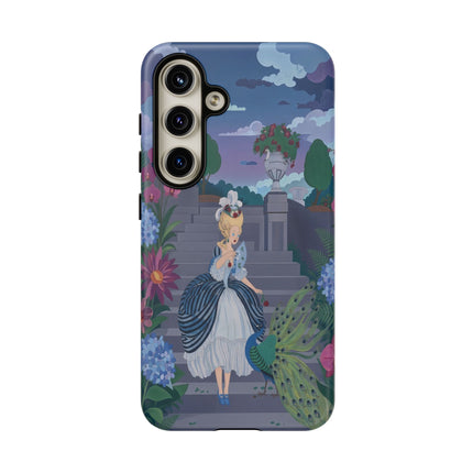 🦚🌸 The Peacock Garden Terrace Phone Case – Art Deco Floral Elegance