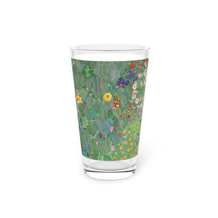 Farm Garden with Sunflowers by Gustav Klimt  Glass, 16oz