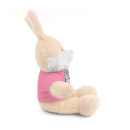 Candy Cane Timekeeper Bunny Stuffed Animals with Tee