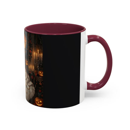 🌙🎃 The Moonlit Pumpkin Parlor Colorful Mug – Elegant Halloween Charm