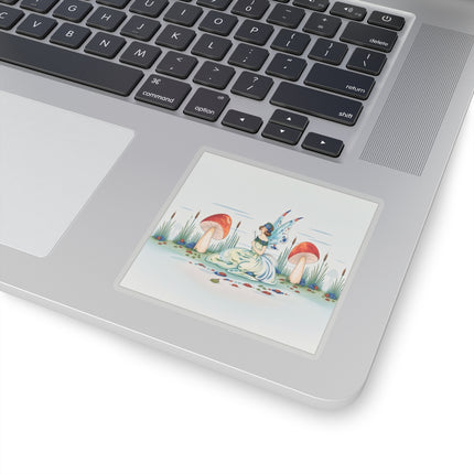 🧚🍄 The Fairy Of The Scarlet Mushrooms Kiss-Cut Stickers – Art Deco Woodland Fantasy