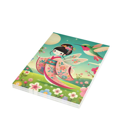Geisha Fairy and the Hummingbird Blossom Postcard Bundles (envelopes included) - Bundles of 10, 30, 50 Pieces