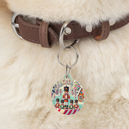 Nutcracker Candy-Striped Pet Tag