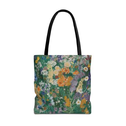 Flowers on the Mountain by August Babberger Tote Bag (AOP)